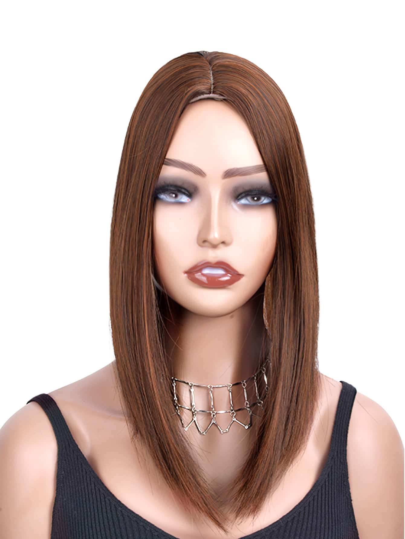 Synthetic Hair Crown Topper Brown Closure Women Toupees Straight Hair Top Topper Hairpieces With Clips On Toppersv For Women - Brown - View 1