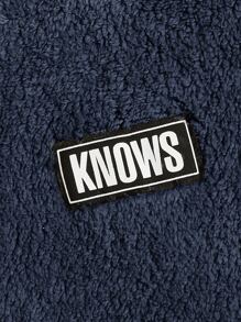 GENTILAND Áo nỉ Nam Đắp vá Lá thư Giải trí - Màu xanh hải quân - Xem 3