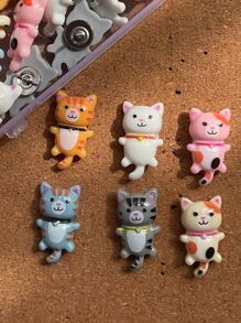 30 piezas Chincheta con diseño de gato - Multicolor - Ver 1