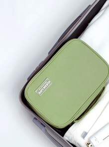 1入組字母貼飾多功能收納袋 - 綠色 - 查看 4