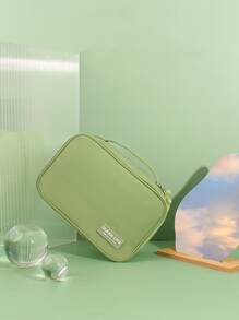 1入組字母貼飾多功能收納袋 - 綠色 - 查看 5