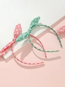 8pcs Girls Polka Dot Pattern Headband - Multicolor - View 3