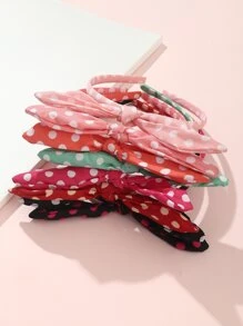 8pcs Girls Polka Dot Pattern Headband - Multicolor - View 5