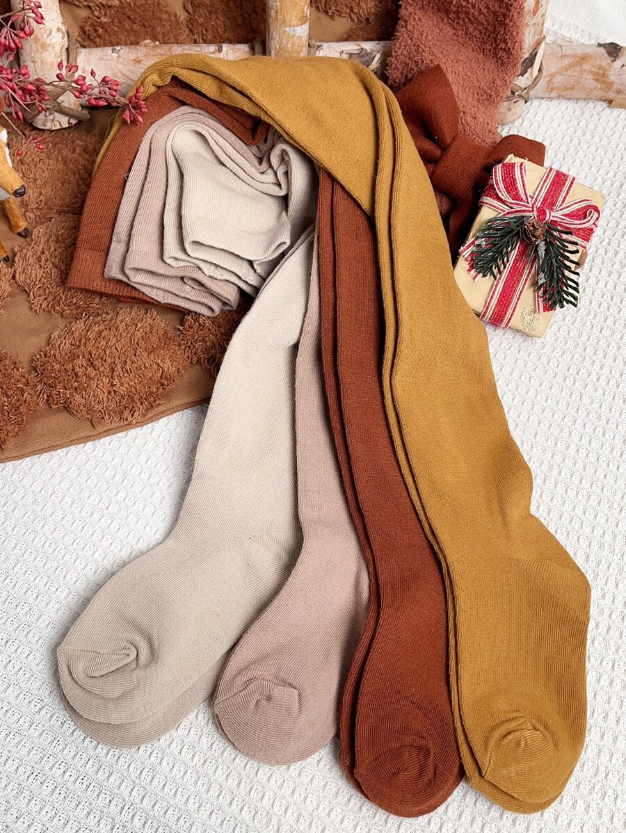 chiếc quần tất màu trơn cho bé gái mặc hàng ngày - Nhiều màu - Xem 1