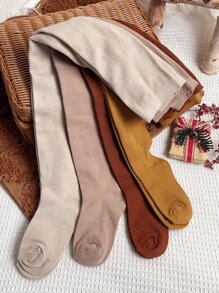 chiếc quần tất màu trơn cho bé gái mặc hàng ngày - Nhiều màu - Xem 8