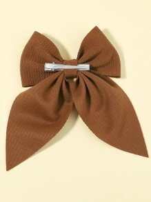 bilicaca Toddler Girls Bow Decor Hair Clip - Coffee Brown - View 3