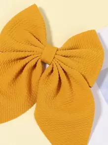 bilicaca Toddler Girls Bow Decor Hair Clip - Yellow - View 2