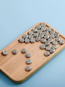 50 hạt tự làm họa tiết xoắn ốc - Ancient Silver - Xem 1