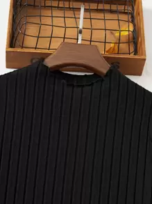 SHEIN LUNE Plus Solid Bodycon Summer Dress - Black - View 4