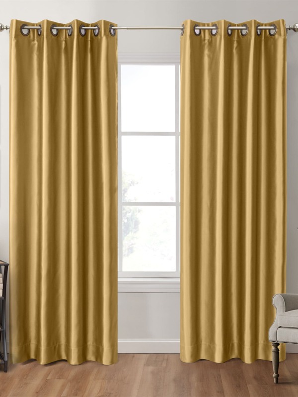 Cortina de janela com isolamento térmico e blackout simples de 1 peça