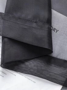 1入組灰色紗簾帶杆 - 黑色 - 查看 5