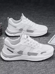 Cocooon 男士舒适透气网眼防滑增高休闲百搭运动鞋 - 白色 - 查看 8