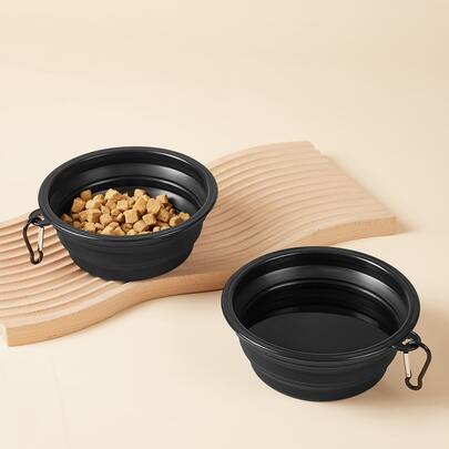 1pc Foldable Pet Travel Bowl, Dog Outdoor Supplies, Water Bottle, Camping