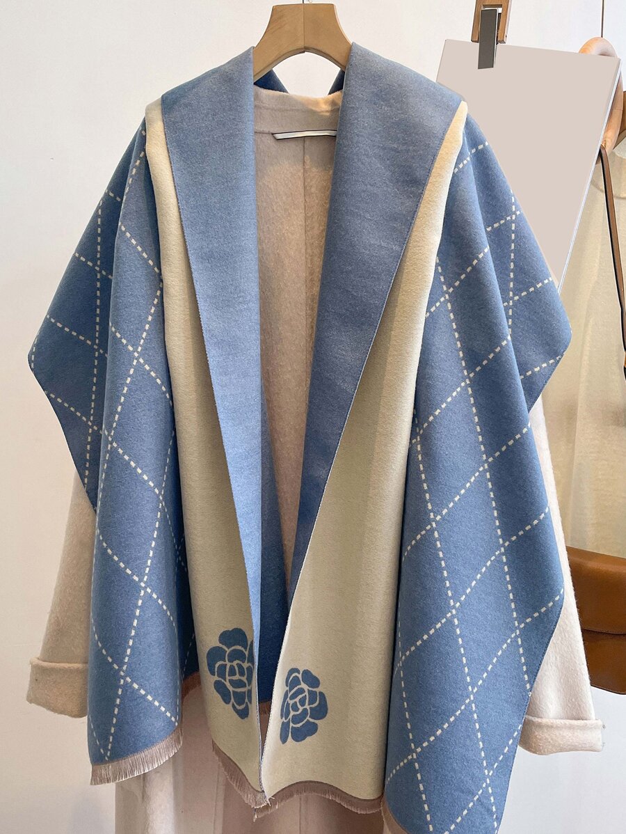 Khăn choàng họa tiết hoa - Nhiều màu - Xem 1