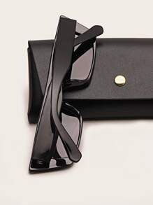 Hombres Gafas de sol de marco cuadrado - Negro - Ver 2