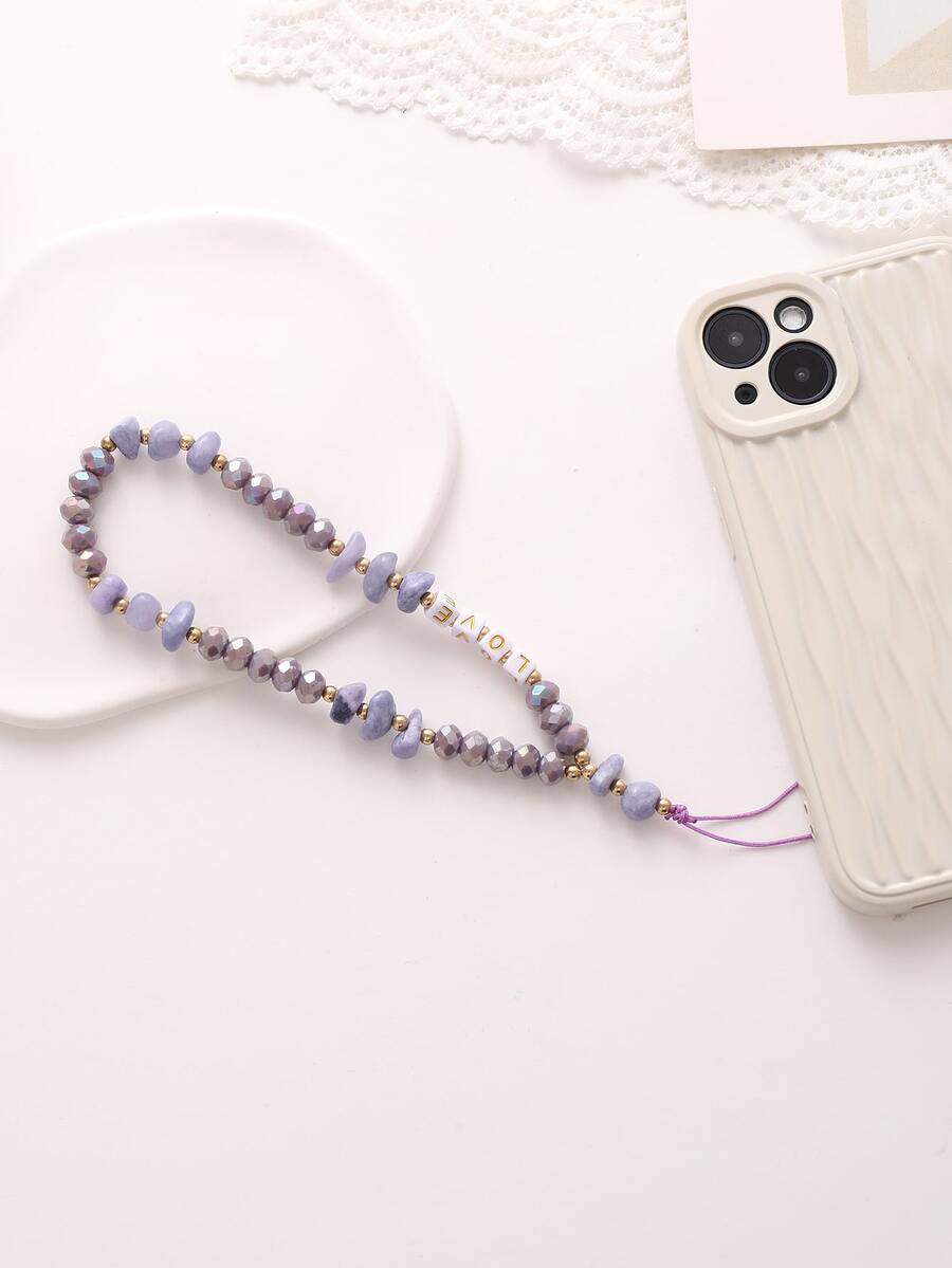 1 pieza Tira de celular con diseño letra & de cuenta - Multicolor - Ver 1