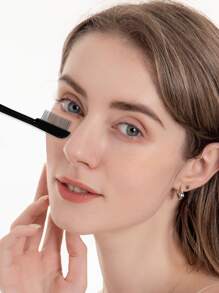 1支雙端鋼針睫毛梳,帶眉毛梳 - 黑色 - 查看 5