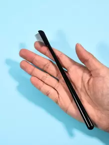 1支雙端鋼針睫毛梳,帶眉毛梳 - 黑色 - 查看 8