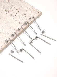 10入組矩形DIY耳環配件