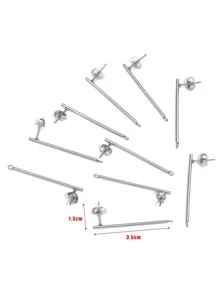 10入組矩形DIY耳環配件