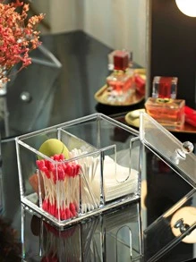 1入組透明書桌收納盒帶套 - 無色 - 查看 6