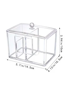 1入組透明書桌收納盒帶套 - 無色 - 查看 2