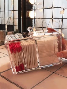 1入組透明書桌收納盒帶套 - 無色 - 查看 7