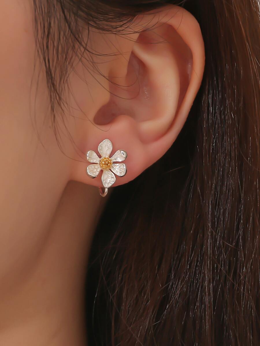 Bông tai trang trí hoa - Nhiều màu - Xem 1