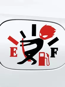 1 Stück Autoaufkleber mit Buchstabe & Figur Grafik