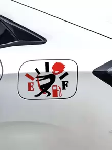 1 Stück Autoaufkleber mit Buchstabe & Figur Grafik