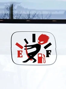 1 Stück Autoaufkleber mit Buchstabe & Figur Grafik