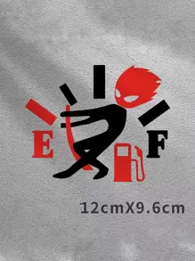 1 Stück Autoaufkleber mit Buchstabe & Figur Grafik