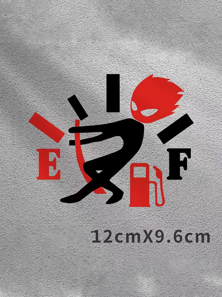 1pc Letter & Figure Graphic Car Sticker - Multicolor - View 6