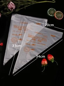 50 piezas Bolsa de pastel transparente - Multicolor - Ver 2