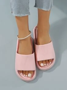Minimalist Single Band Slides - Baby Pink - View 3