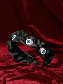 ROMWE Goth Eye Decor Headband - Black - View 4