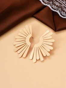 Flower Stud Earrings - Yellow Gold - View 1