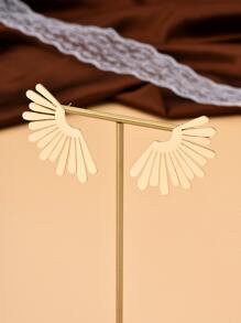 Flower Stud Earrings - Yellow Gold - View 3