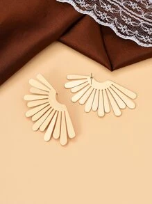 Flower Stud Earrings - Yellow Gold - View 5