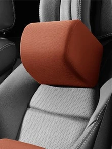 1 pieza Almohada cervical unicolor de coche - Marrón - Ver 3