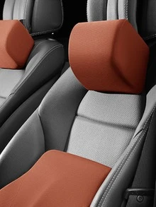 1 pieza Almohada cervical unicolor de coche - Marrón - Ver 4