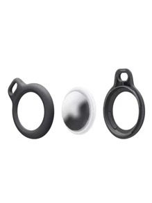 1入組素色保護殼適用於Airtag - 黑色 - 查看 3