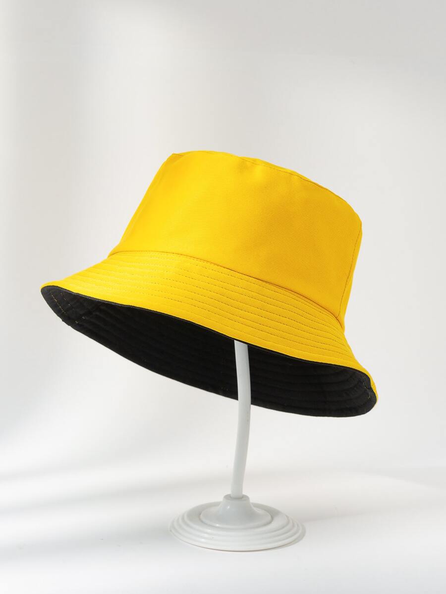 Mũ Bucket có thể đảo ngược thời trang - Màu vàng - Xem 1
