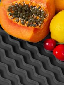 1PC Chắc Chắn Phơi Thảm, Đơn Giản Silicone Màu Đen Món Ăn Điện Thảm Cho Nhà Bếp - màu đen - Xem 4