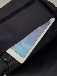 Bolso bandolera multifuncional para estudiantes de secundaria y universitarios de primer año, bolso casual con parche con letra y decoración de panda de dibujos animados, bolso de mensajero, bolso escolar para viajes, universidad, actividades al aire libre, transporte, bolso bandolera para hombre, bolso de vuelta al colegio, bolso de cilindro, bolso cruzado, bolso de gimnasio, bolso grande de capacidad, mochila, bolso casual de vacaciones, bolso de pecho, bolso lateral, bolso de cadera, regalo, bolso de mano - Negro - Ver 5