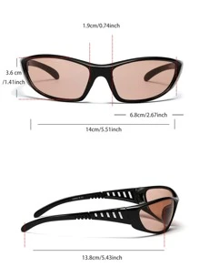 Wrap Around Fashion Glasses For Summer Beach Vacation,Outdoor,Travel - Black - View 5