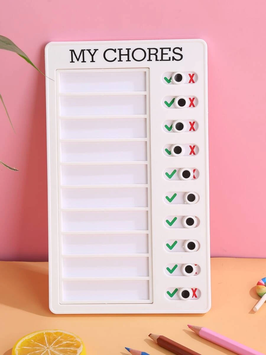 1pc Letter Graphic Plan Board - Multicolor - View 1