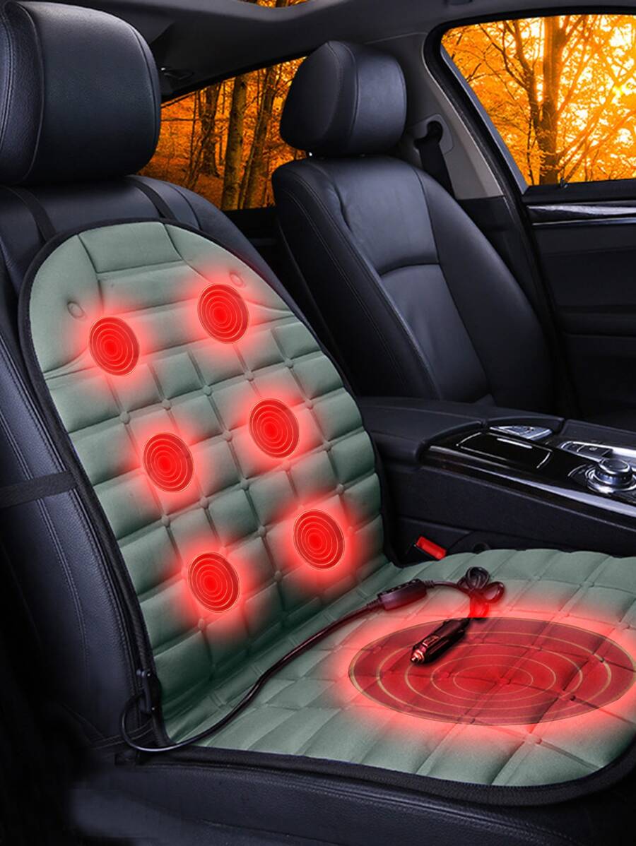Car Heated Seat Cushion - Grey - View 1