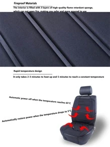 Car Heated Seat Cushion - Grey - View 4