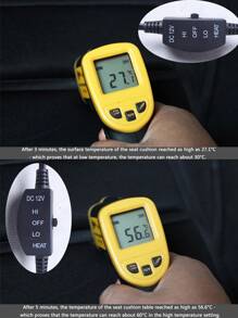 Car Heated Seat Cushion - Grey - View 6